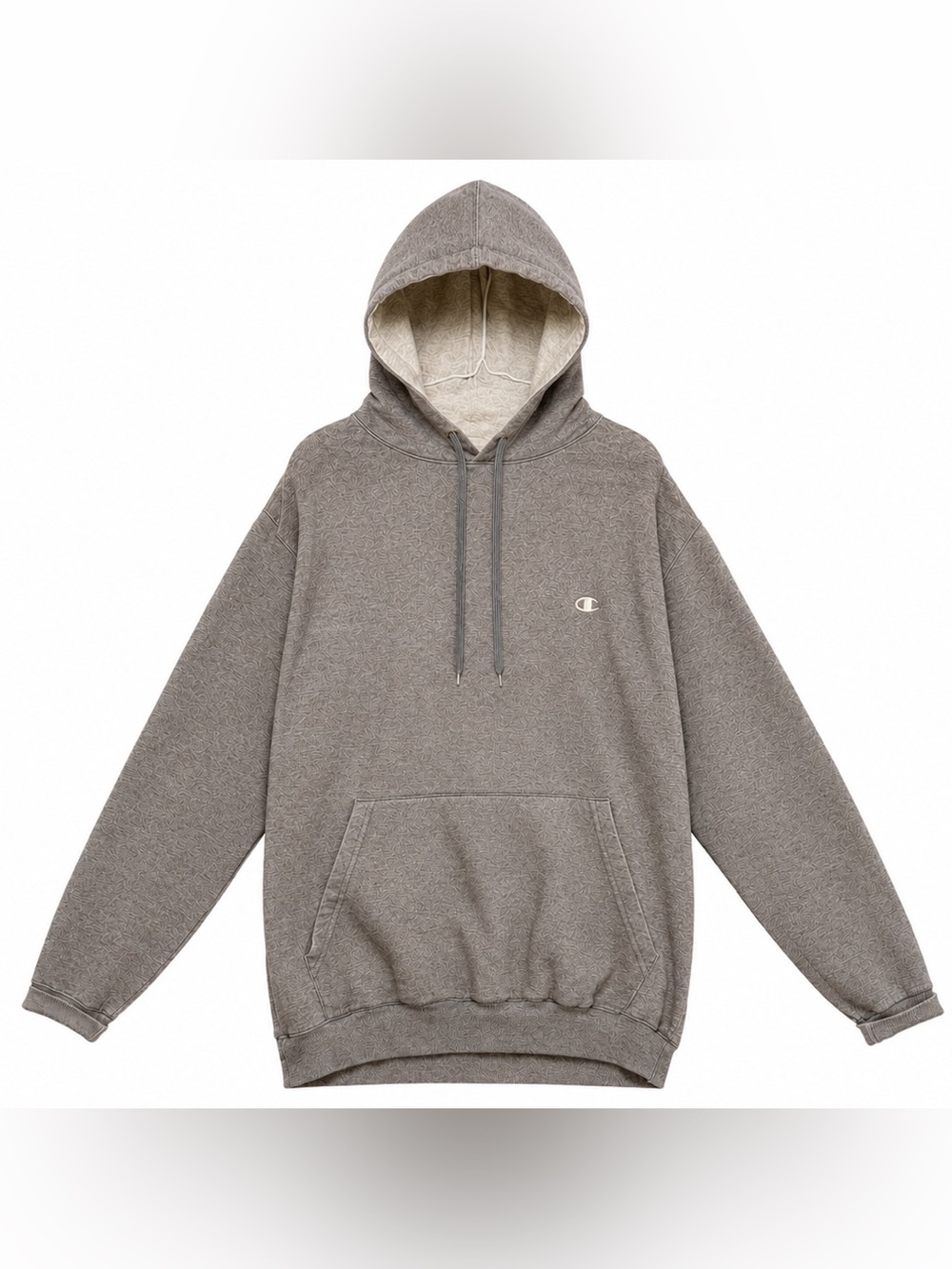 Champion Men's Gray Hooded Sweatshirt XLT